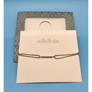 Stella & Dot Go Be Lovely Wishing Bracelet Gold Pave Adjustable BRAND NEW!